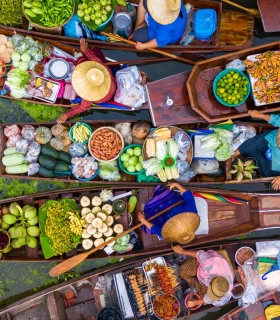 Visit the floating markets
