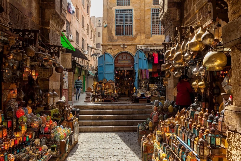Shopping at Atarine Market, Alexandria, Egypt