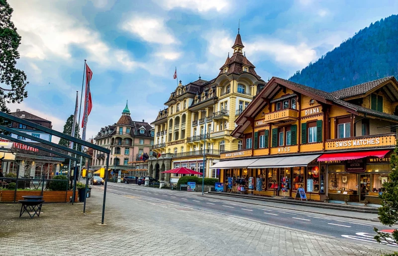 La vieille ville d'Interlaken, Interlaken, Suisse