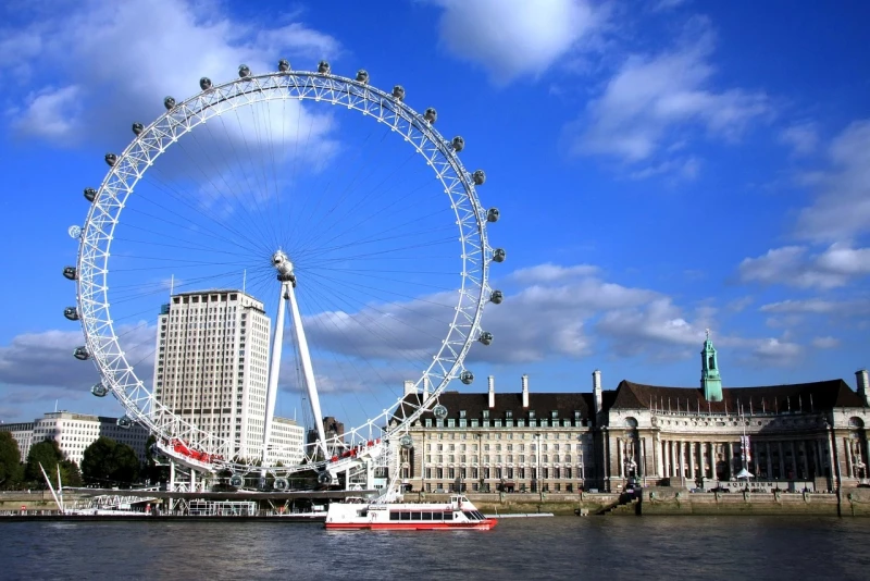 Le London Eye pour une vue panoramique sur la ville, Londres, Royaume-Uni