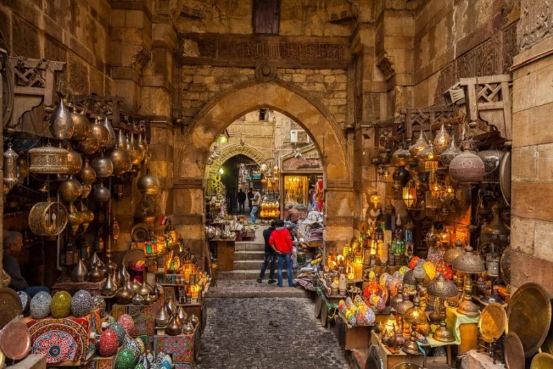 Le marché de Khan El Khalili, Le caire, Égypte