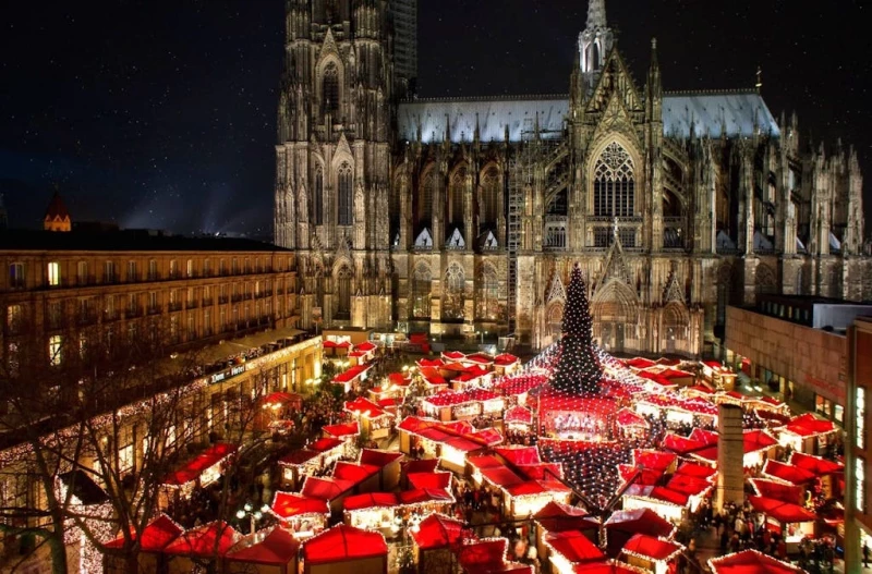 Le marché de Noël, Cologne, Allemagne