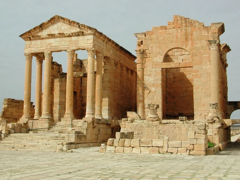 The archaeological site of Sbeïtla: Sufetula, Archaeological remains present in Tunisia, Tunisia
