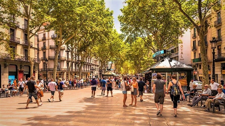 Se promener sur les Ramblas
